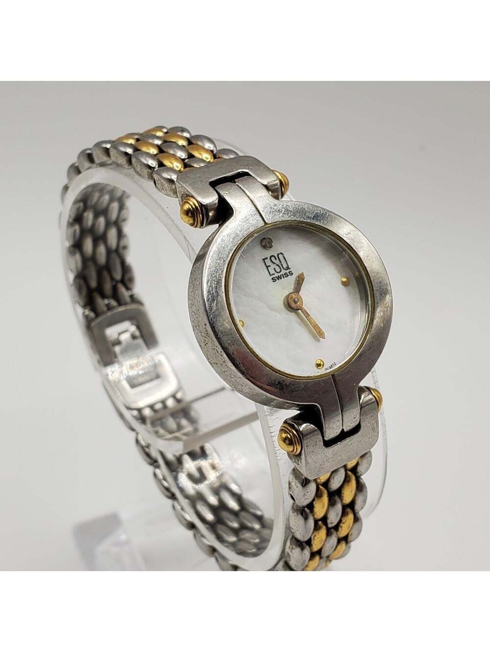 ESQ Swiss Quartz Watch Women MOP Dial For Parts Or Repair - Picture 2 of 16